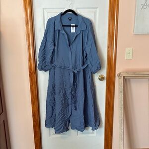 Torrid Blue Long Sleeve Dress